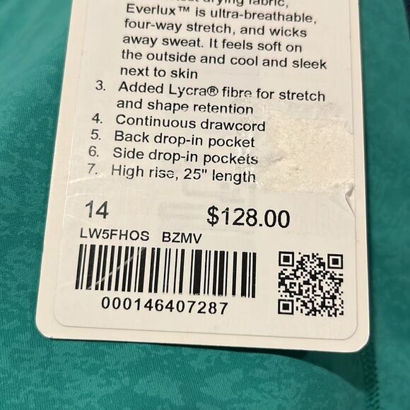 NWT Lululemon Wunder Train High Rise Tight with Pockets 25” size 14. - Picture 5 of 8
